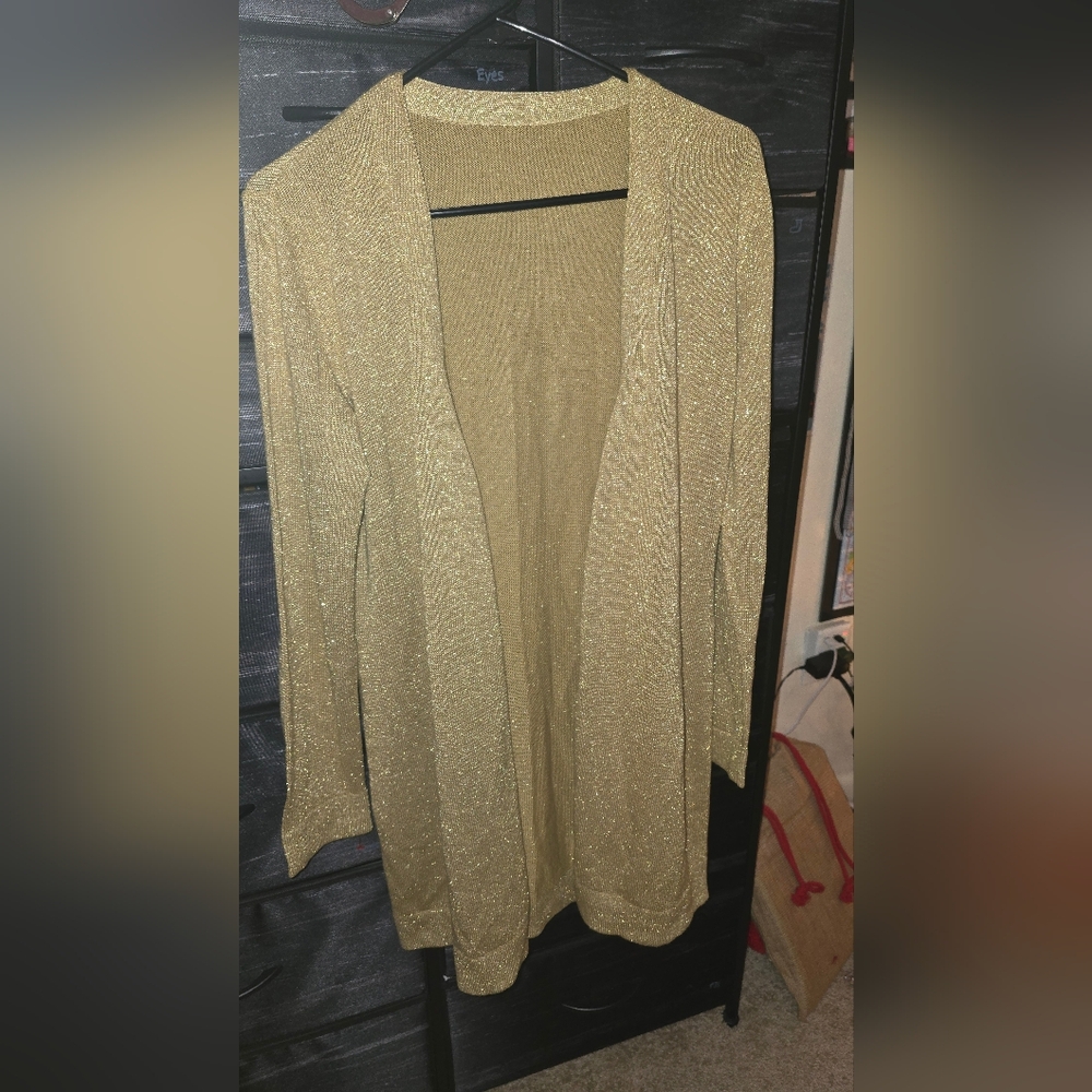 Elegant Gold Women's Cardigan